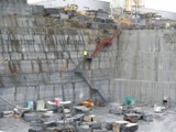 01 The deep limestone quarry at Old Leighlin, Carlow where the new pillars are being sourced from Stone Developments Ltd