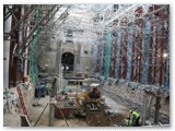 06 Work continues on lowering the crypt floor in the centre aisle