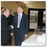 07 Bishop Colm and lead architect Richard Hurley at the exhibition of plans to date