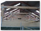 45 The trusses over the nave underneath the temporary roof